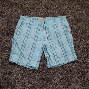 Mens shorts chino 38 Arizona blue plaid xl shorts size 38 summer clothes